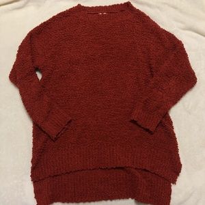 Burnt orange popcorn sweater